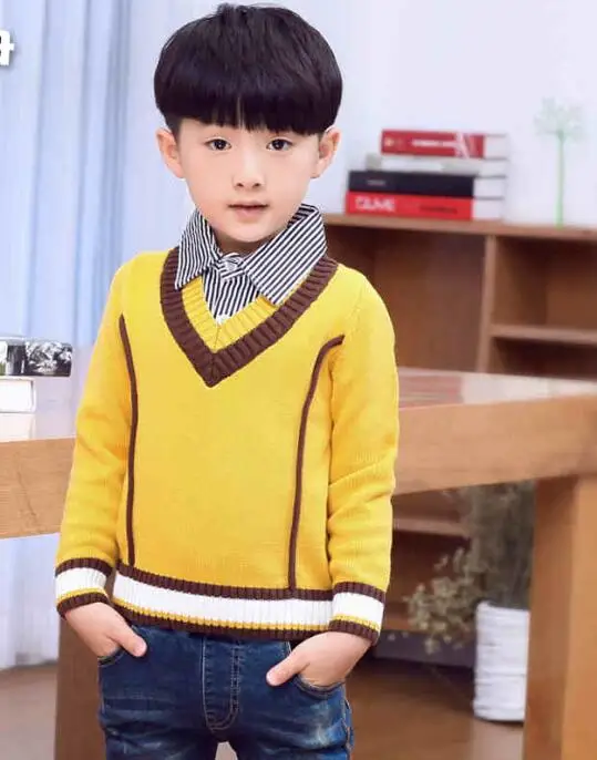 Г. Зимняя детская одежда свитера для мальчиков Повседневный хлопковый вязаный пуловер для маленьких мальчиков, свитера для мальчиков, верхняя одежда для больших детей