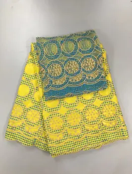 

(5+2yards/set)new african trend bazin riche getzner fabric with french embroidery net lace for nigerian party dresses 2017/9