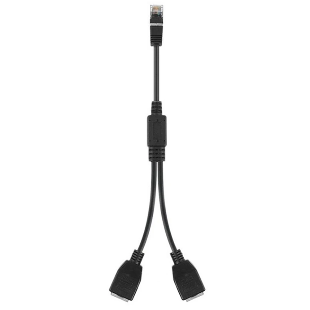 RJ45 Y адаптер подключения кабеля Cat5 Сетевой сплиттер стабильная передача 1 Папа 2