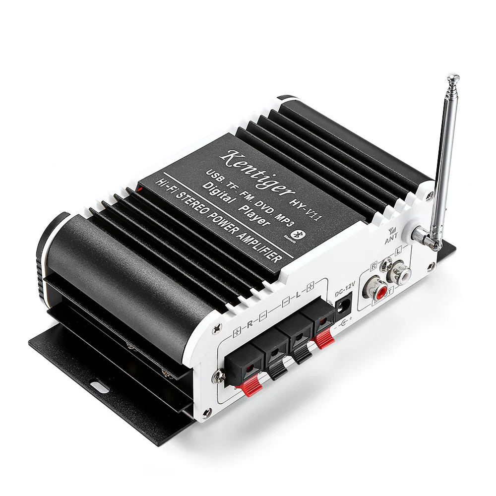 Kentiger HY V11 Bluetooth усилитель 2 канальный Super Bass аудио с пульта дистанционного