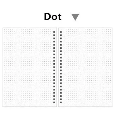Блокнот на спирали A5 A6, простой блокнот с ПВХ покрытием, блокнот с кольцами из крафт-бумаги в горошек, пустая линия, ежедневная школа планирования, принадлежности - Цвет: Dot