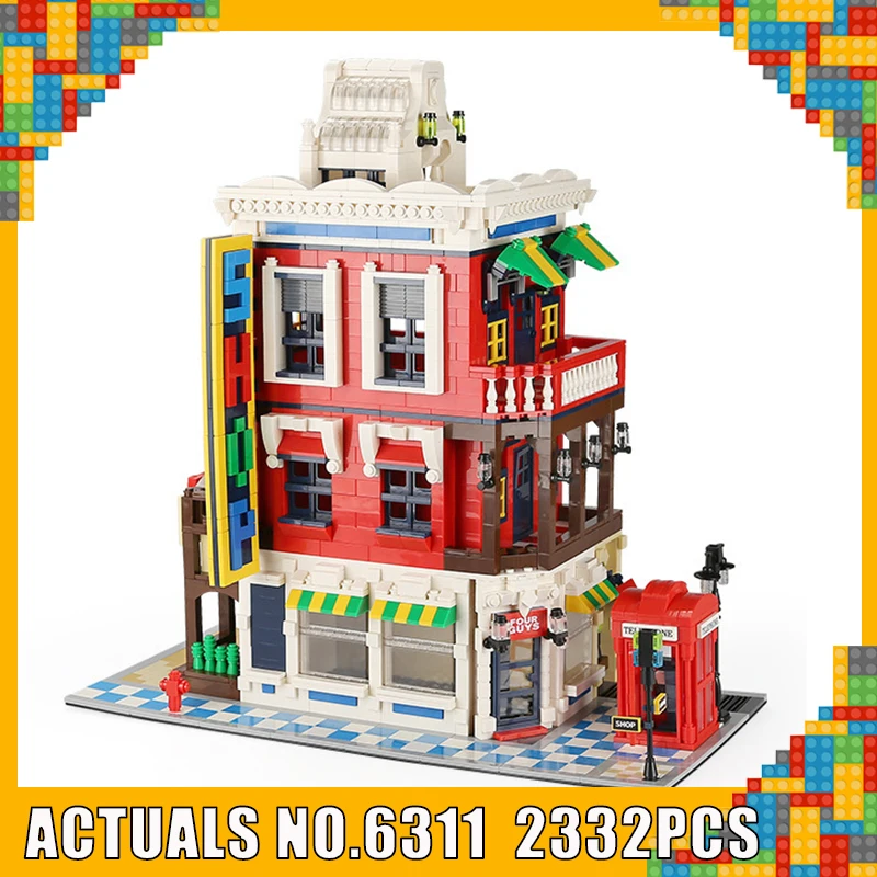

Wange 6311 Creator series the corner store Model Building Blocks set Classic MOC Architecture house Toys for children