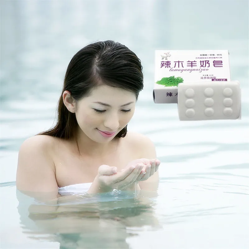 

Coconut oil Face Care Essential handmade soap Goats' milk Crystal Facial and Body Whitening Soap Anti Aging Anti Wrinkle 40g