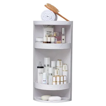 

Household Rotary Bathroom Rack Plastic Bathroom Storage Rack Wall Type Large Cosmetics Storage Rack WF4021423