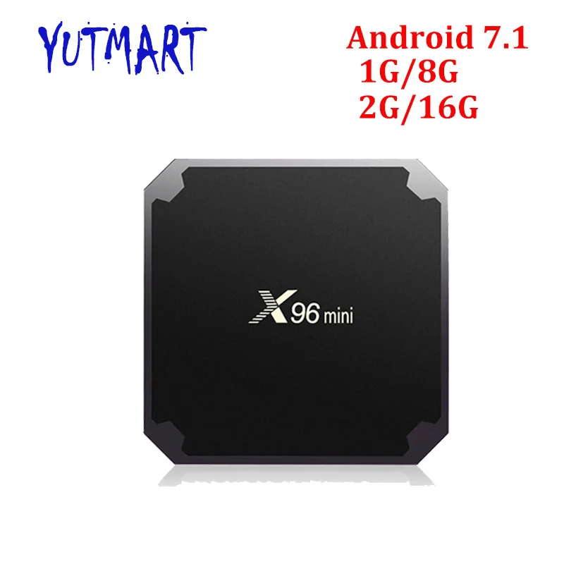 [X96 Mini] Android 7 1 Smart TV BOX 2GB16GB 1GB8GB четырехъядерный процессор Amlogic S905W 4K 30tps WiFi 2 4 GHz X96mini IPTV