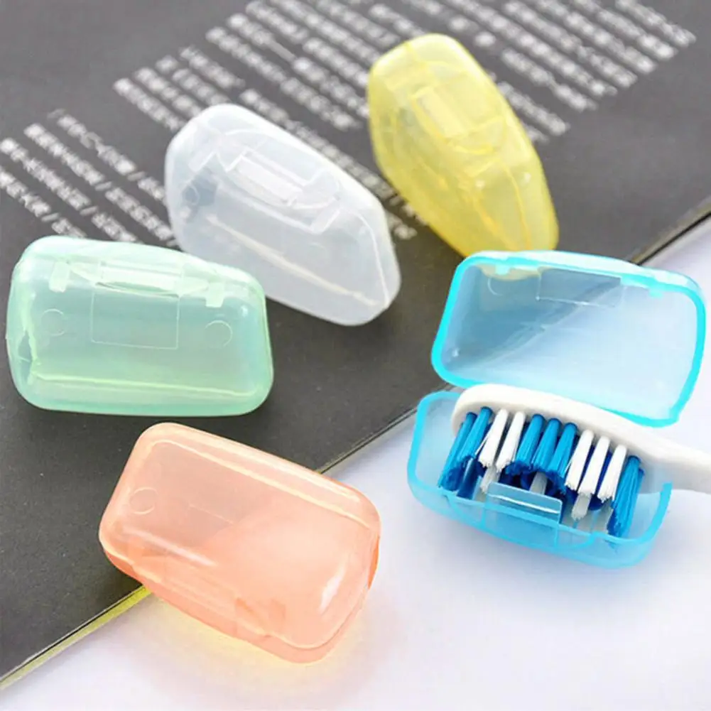 

40# 5Pcs Portable Toothbrush Head Cover Keep Clean Case Storage Box Holder Brush Protector Cap Travel Accessories