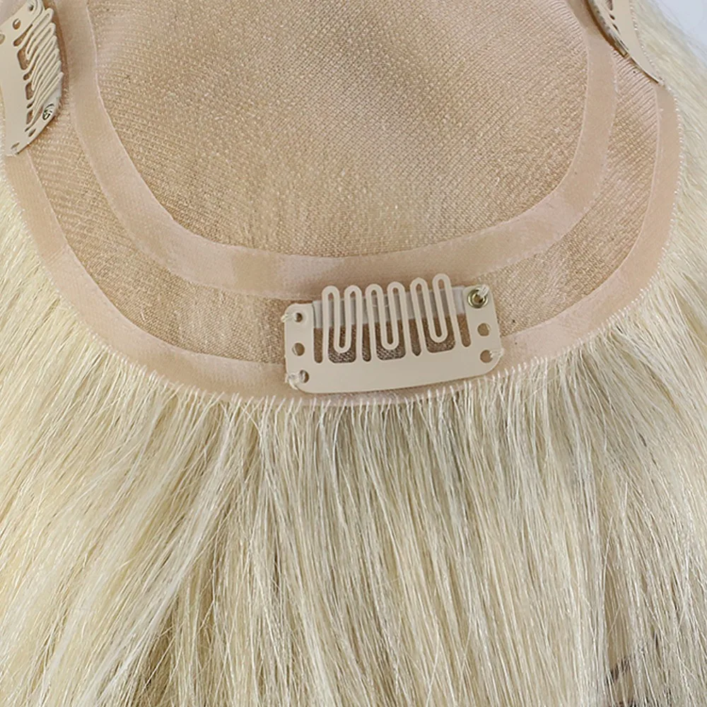 Full Shine 20-40g Remy Hair Topper Crown Hair Piece #613 12*6cm Crown For Women Mono Toppers With Clop Toupee For Thinning Hair Full Shine 20-40g Remy Hair Topper Crown Hair Piece #613 12*6cm Crown For Women Mono Toppers With Clop Toupee For Thinning Hair