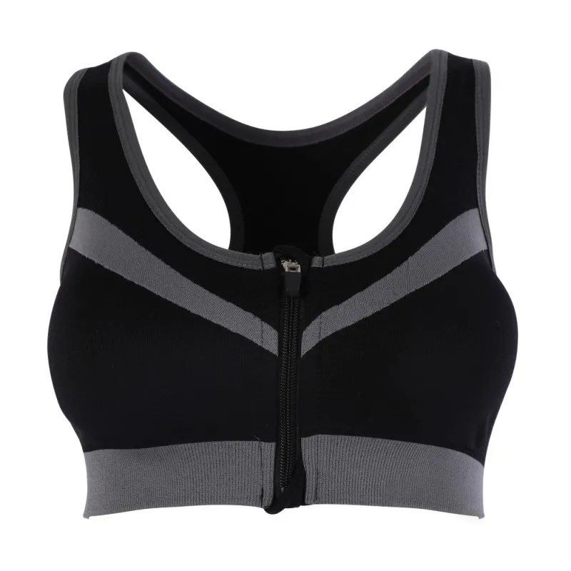 

1pc Women Lingerie Zipper Steelless Ring Quick-drying Running Fitness Sport bra Plus Size Underwear