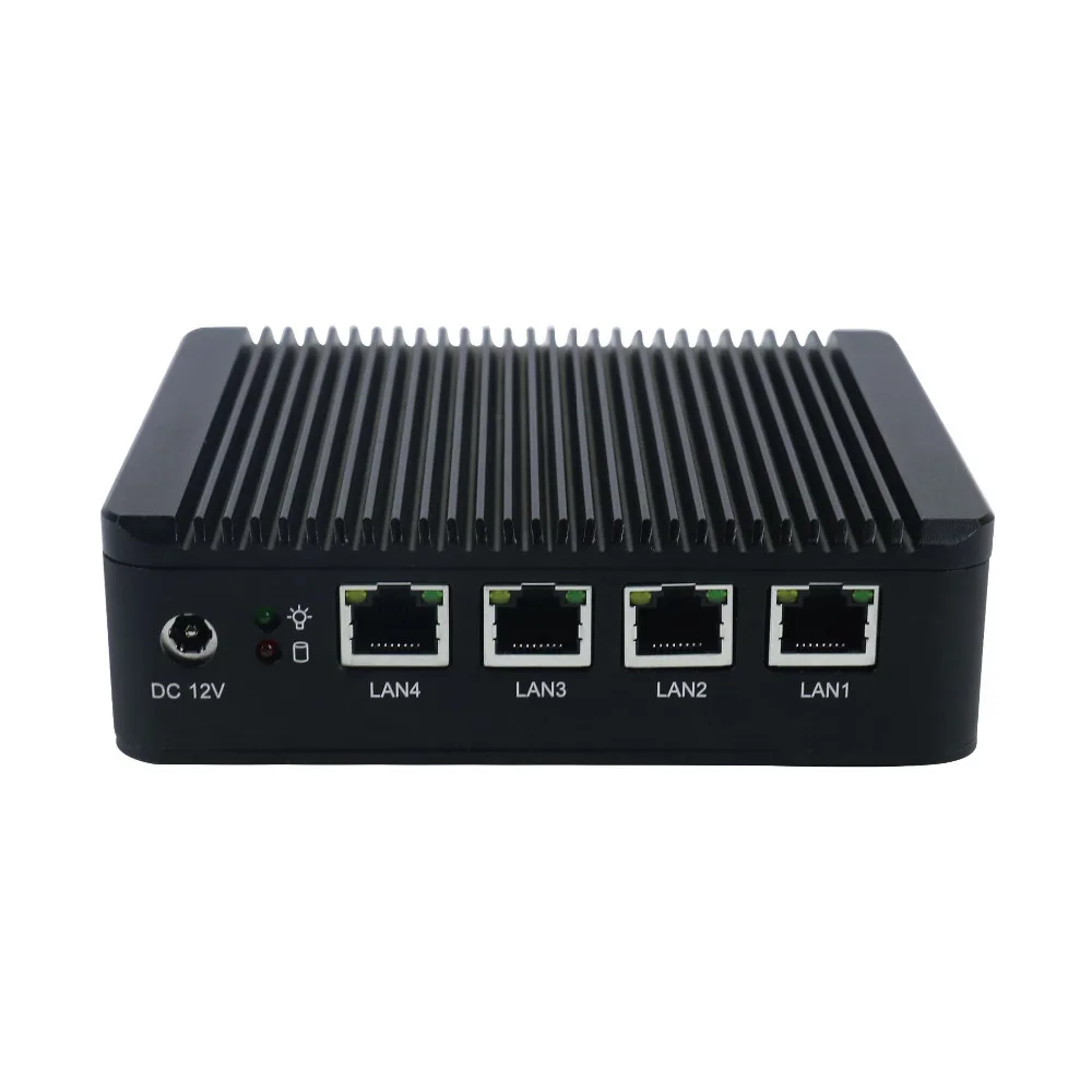

4 lan mini pc intel celeron E3845 quard core 1.91GHz cpu x86 firewall support pfsense os and AES-in rack server