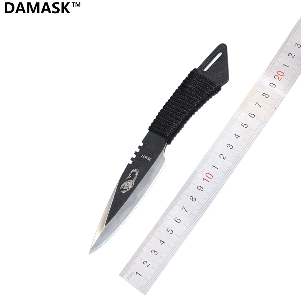 Damask 4 inch Fixed Blade Military Combat Knife EDC Pocket Dving Muti-purpose Outdoor Camping Thrower Tools | Инструменты