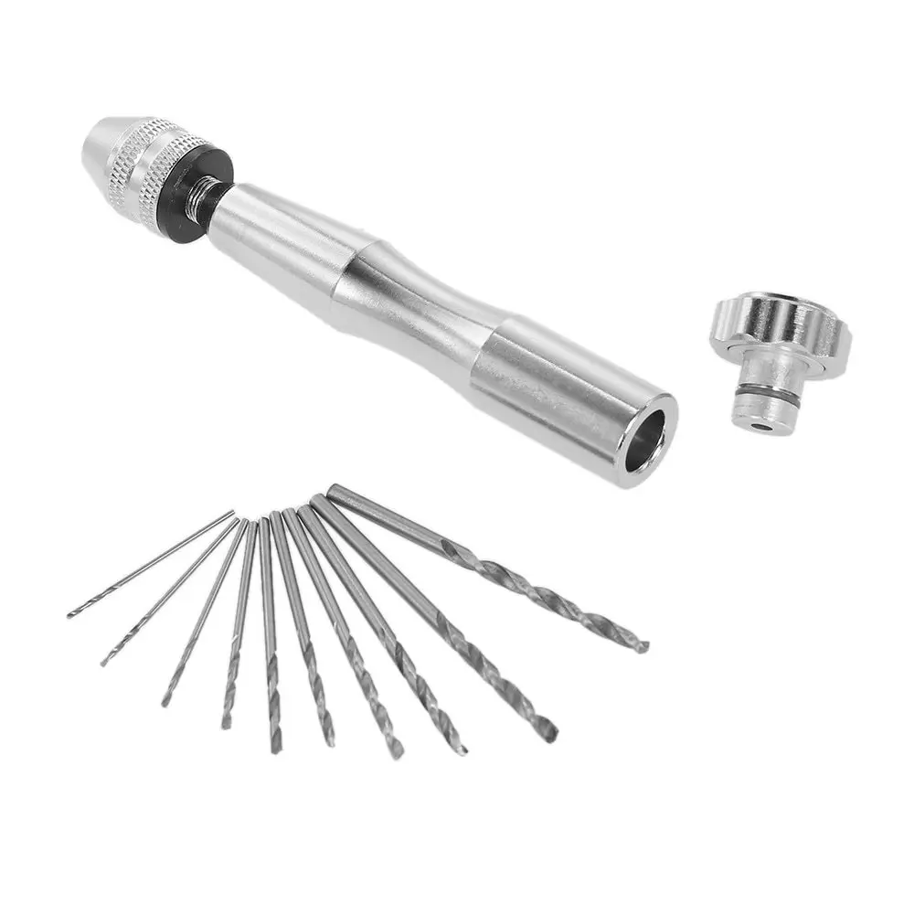 

NEW perforator 0.3-3.5mm Hand Drill Set +10pcs High-speed Steel Twist Drill Bit Set Drill Bit Holder Hand Drill Little Pin Vise
