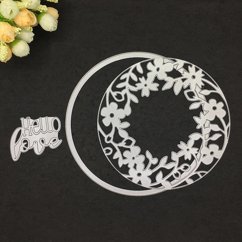 

Julyarts Lace Circle Cutting Dies For DIY Scrapbooking Metal Embossing Card Making Stencils Decoration Album Stamps And Dies