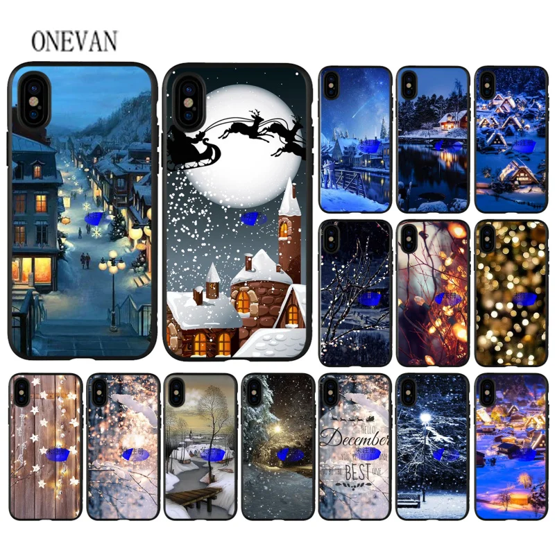 

Landscape Winter Light Snow soft Phone Case for Apple iPhone 7 8 6 6S Plus X XS MAX 5 5S SE XR Cover