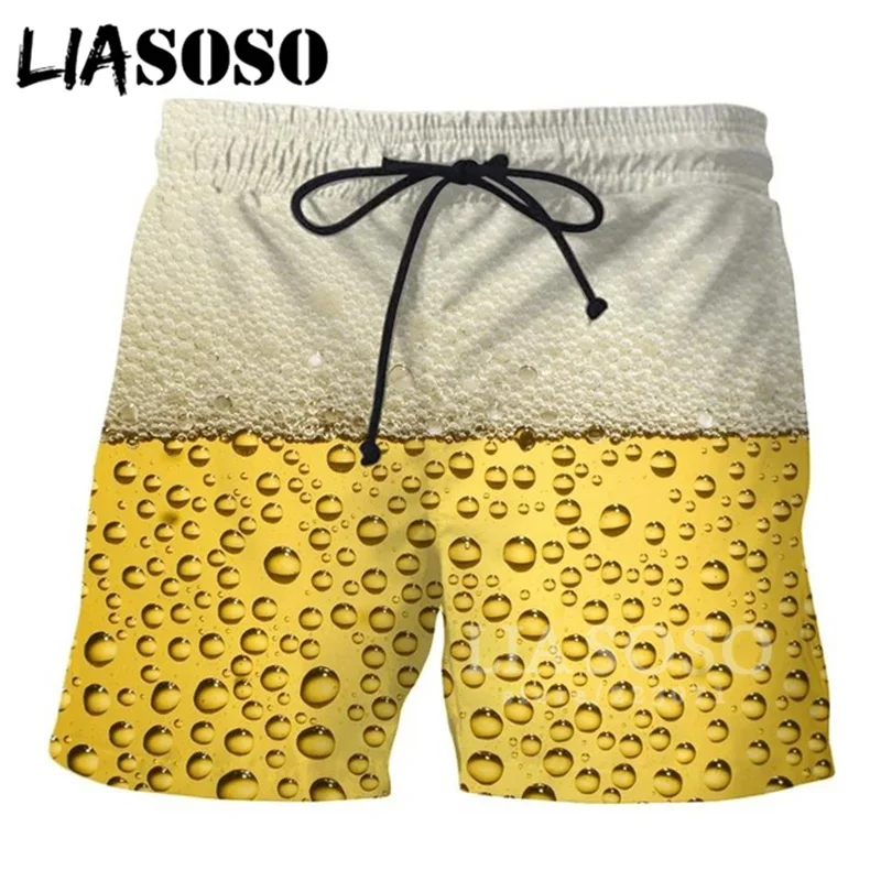 LIASOSO летняя Новинка для мужчин и женщин 3D принт Конфеты Пончик напиток шорты спортивные пляжные сорняки фитнес волны океана модная одежда C001-01