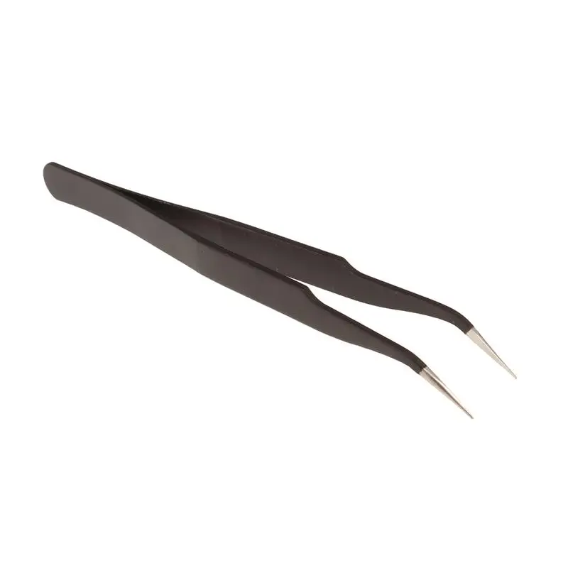 

WINOMO Non Magnetic Fine Tip Stainless Steel Curved Forcep Tweezer Nipper Elbow for Electronics Jewelry-Making Laboratory Work