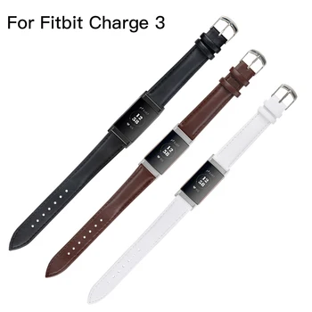 

For Fitbit Charge 3 Strap Replacement Genuine Leather Bracelet Bands for Fitbit Charge 3 SE Fitness Tracker Women Men Wristband