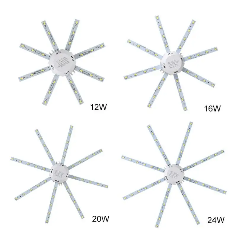 220 V 56LED потолок Панель свет 12/16/20/24 W 500LM Осьминог формы Крытый Спальня потолочная панель для жилого фургона модуль ночью свет лампы Совета