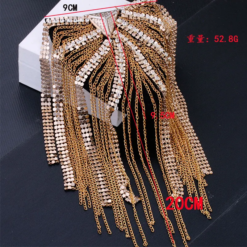

Handmade bowknot epaulette jewelery tassel shoulder brooch epaulet feather spikes/escapulario blazer accessories/pin