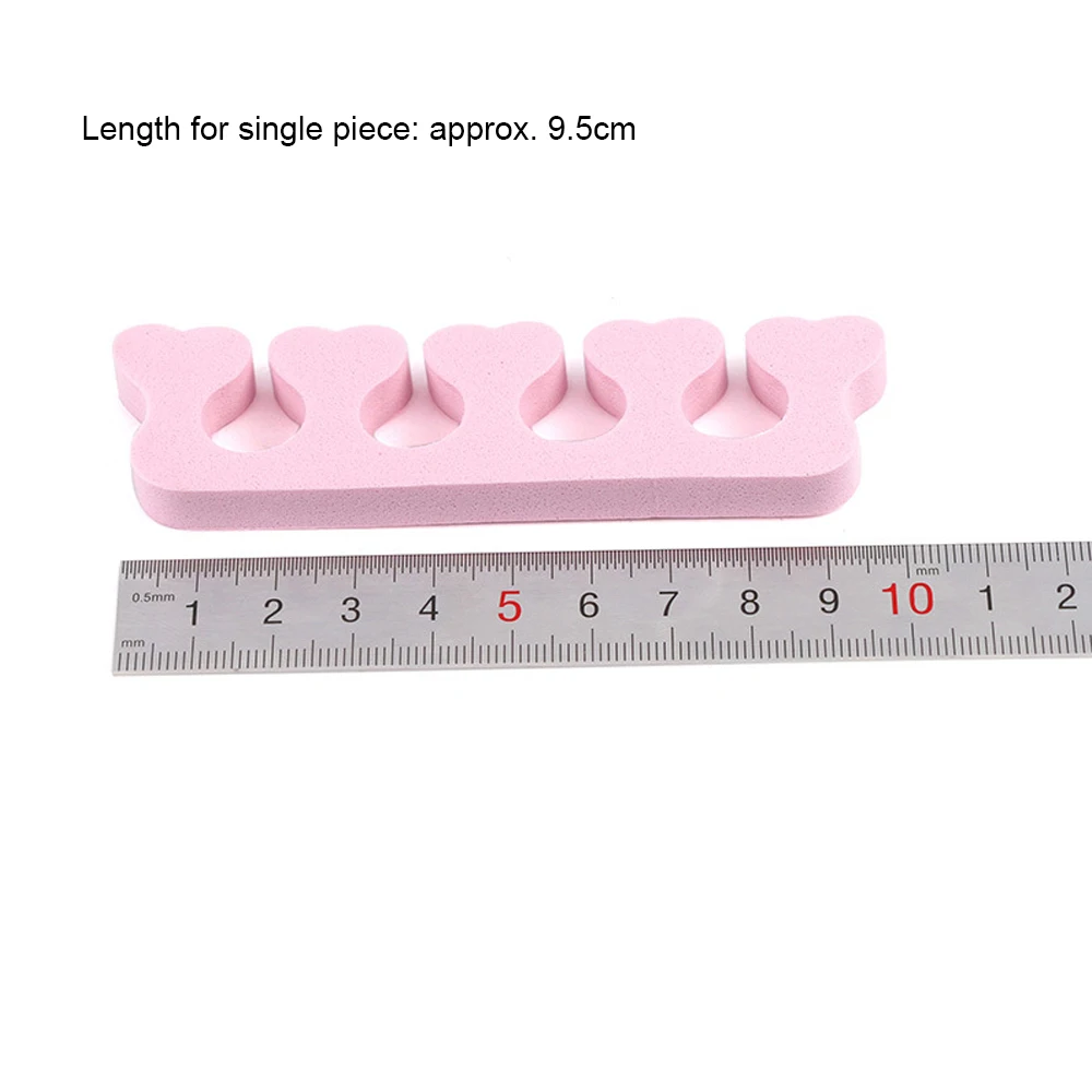 2pcs Nail Art Toe Separator Soft Foam Sponge Foot Finger Toe Separators Extending UV Nail Accessory Tools