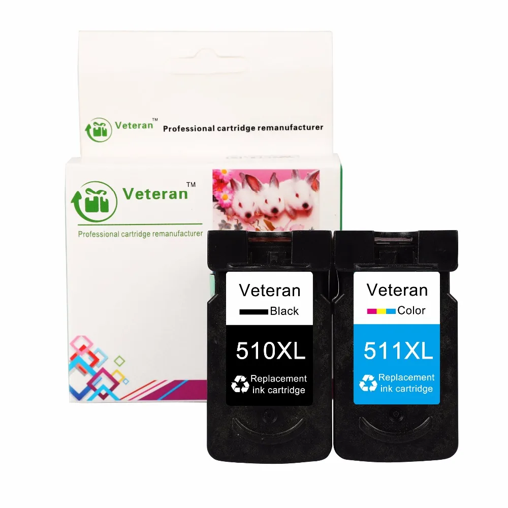 Ветеран 510XL 511XL чернильный картридж для принтера Canon PG510 CL511 pg-510 cl-511 Pixma IP2700 MP240 MP250