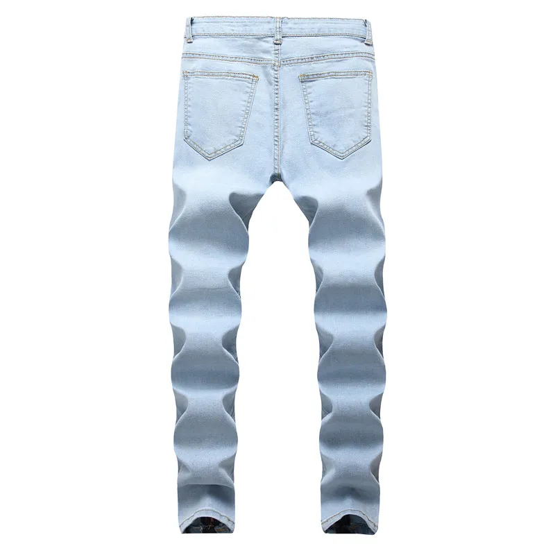 GMANCL, уличная одежда, хип-хоп стиль, мужские десторированные байкерские джинсы, рваные обтягивающие повседневные мужские гофрированные хлопковые джинсы для бега, брюки