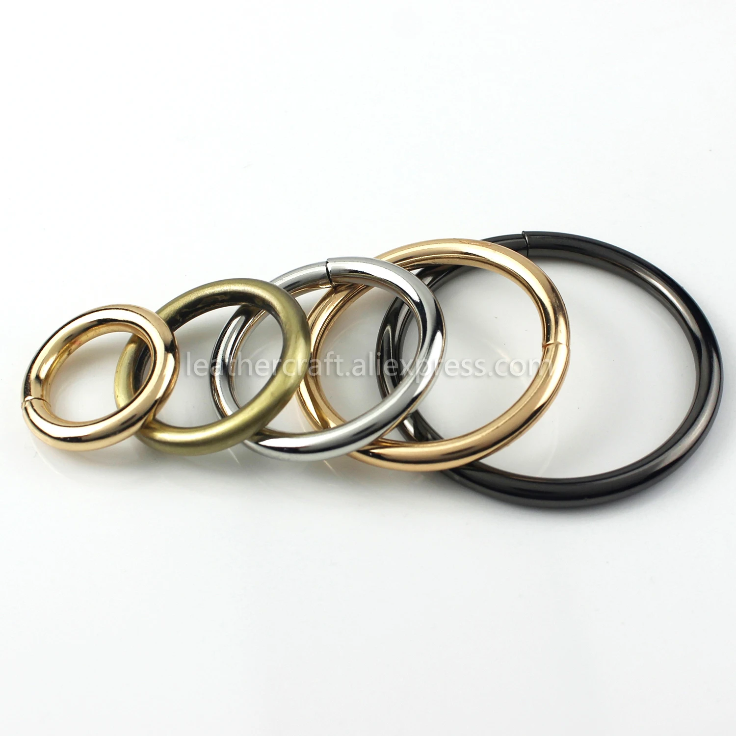 

1 x Solid Metal Open-end O Ring Belt Buckle Leather Craft Garment Bag Strap Hardware accessories More Sizes 4.8mm Thickness