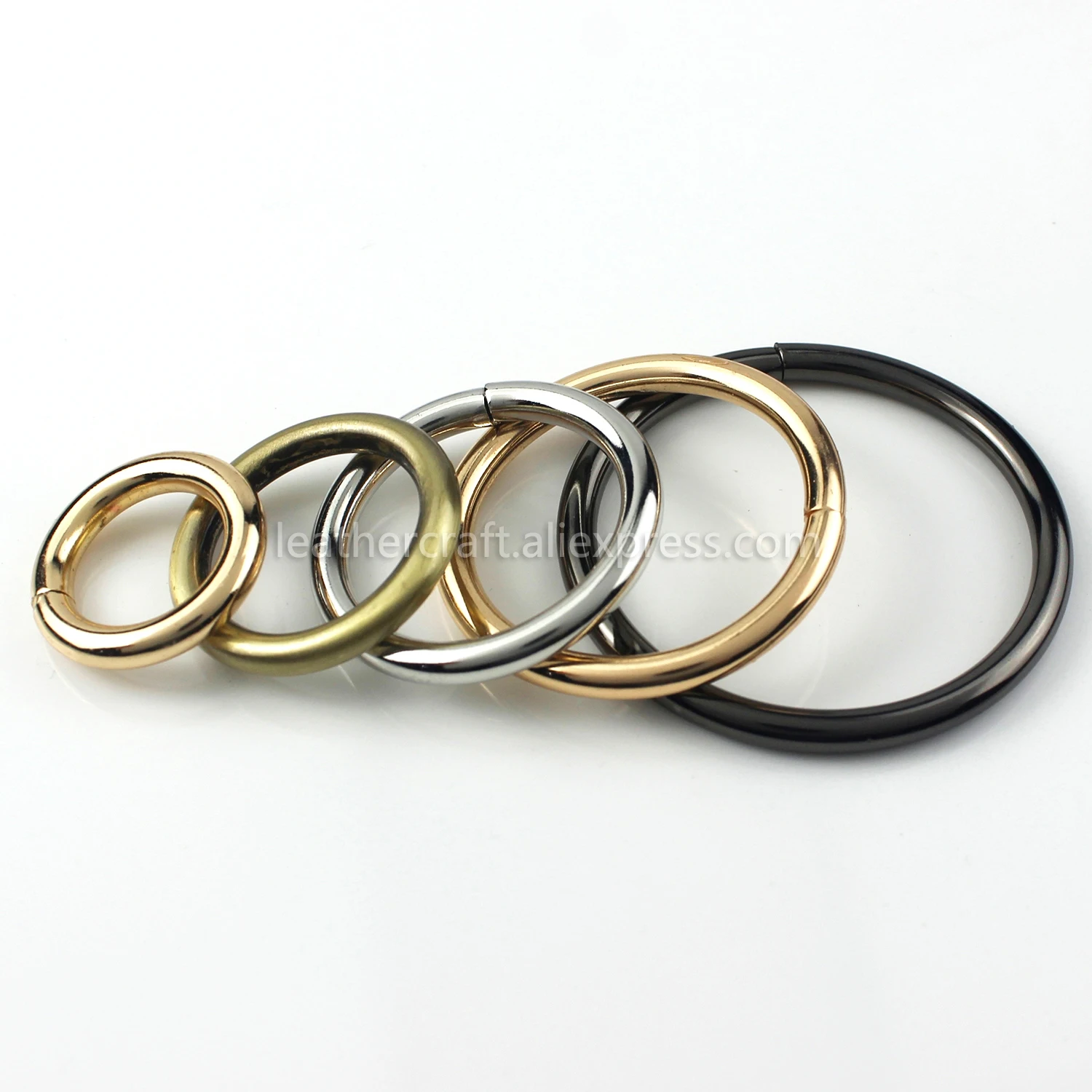 1 x Solid Metal Open-end O Ring Belt Buckle Leather Craft Garment Bag Strap Hardware accessories More Sizes 4.8mm Thickness