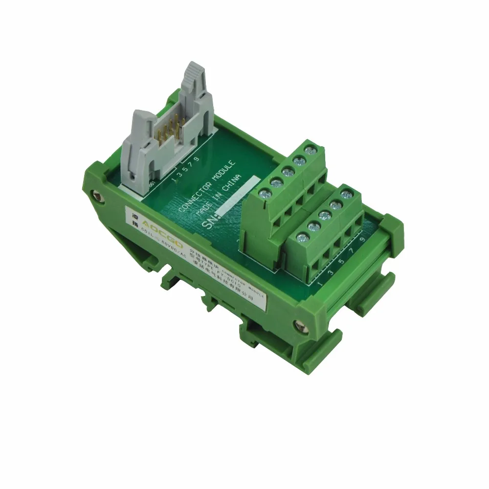 Крепление на DIN рейку 10P винтовой клеммный блок модуль адаптера|module|module adapter |