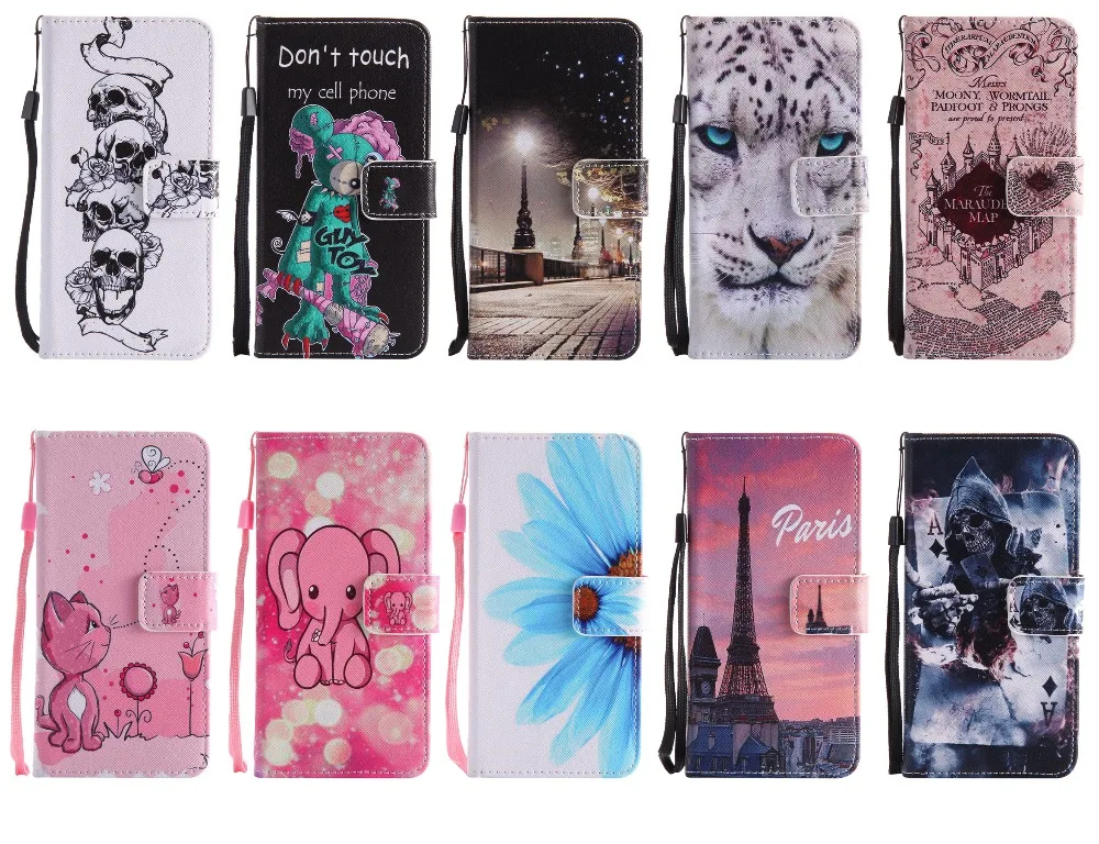 

eSuky Flip Case for Samsung A3 5 6 7 8 9 S8 9plus note 9 PU Leather Wallet Cover With Eiffel Tower Pattern Case 2 Cards Pockets