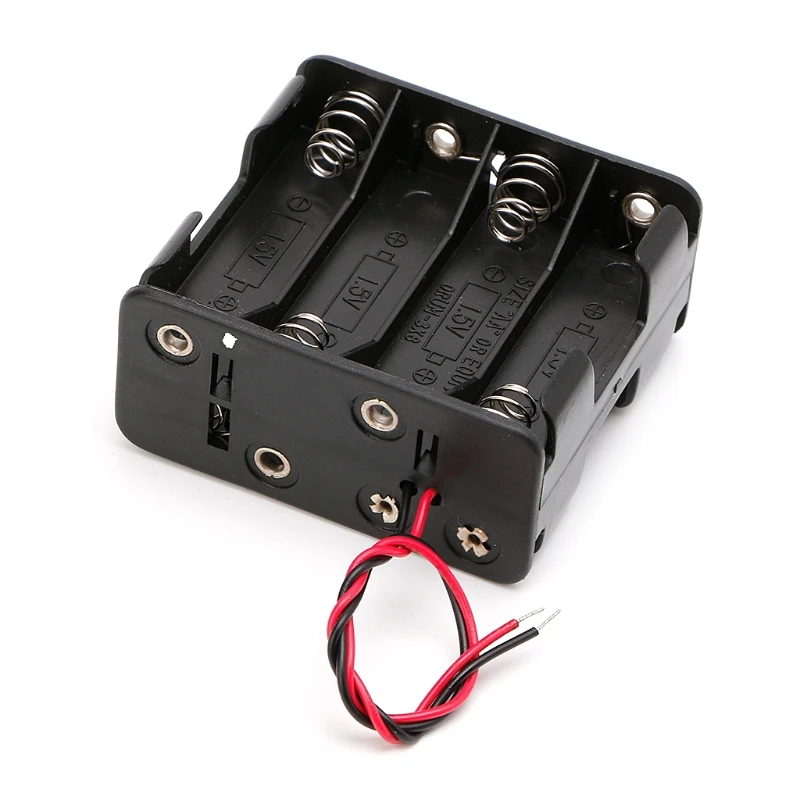

12V Positive and Negative Double AAx8 Open Battery Holders Box with Wire Leads Whosale&DropShip