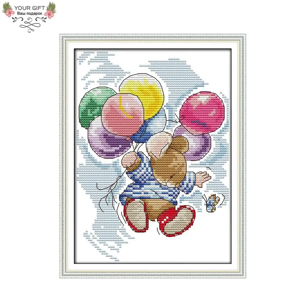 

Your Gift C077 14CT 11CT Counted and Stamped Home Decor Flying Mouse Needlework Needlepoint Embroidery DIY Cross Stitch kits