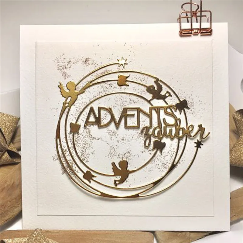 

GJCrafts Angel Wreath Dies Metal Cutting Dies New 2019 for Card Making Scrapbooking DIY Album Embossing Paper Craft Die Cut