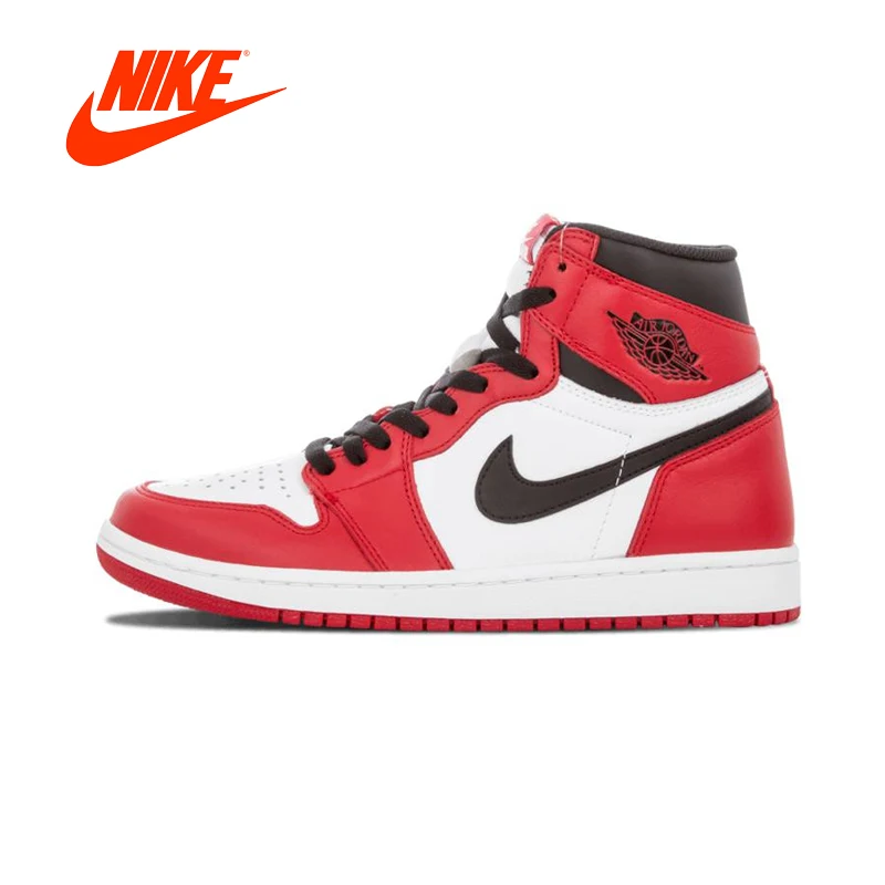 retro 1 Air top hoge rood Authentieke Jordan witte Chicago Og Nike xa7XYw
