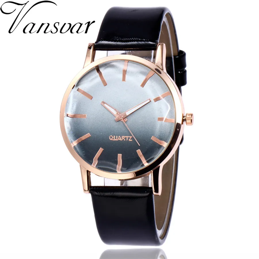 

Vansvar Brand Fashion Casual Watch Leather Strap Wrist Watch Women Quartz Watch Clock Gift Relogio Feminino 2112