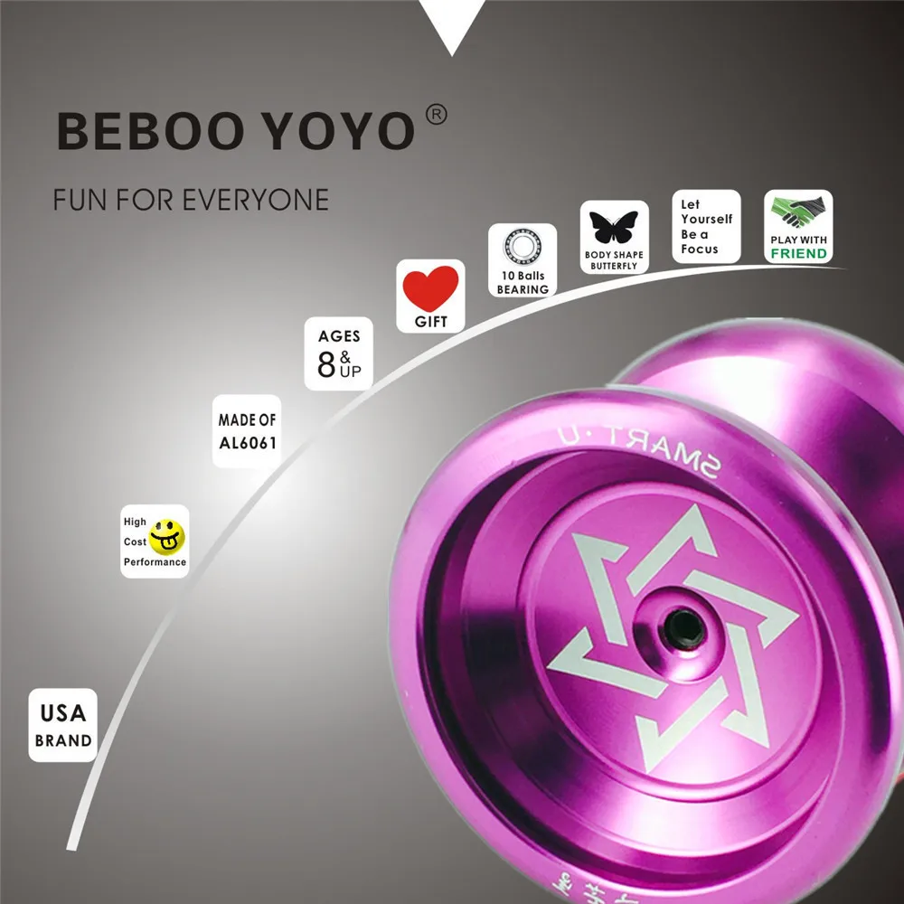 Free shipping Beboo YOYO S3 Ball Bearing yoyo toys Alloy Aluminum yo yo