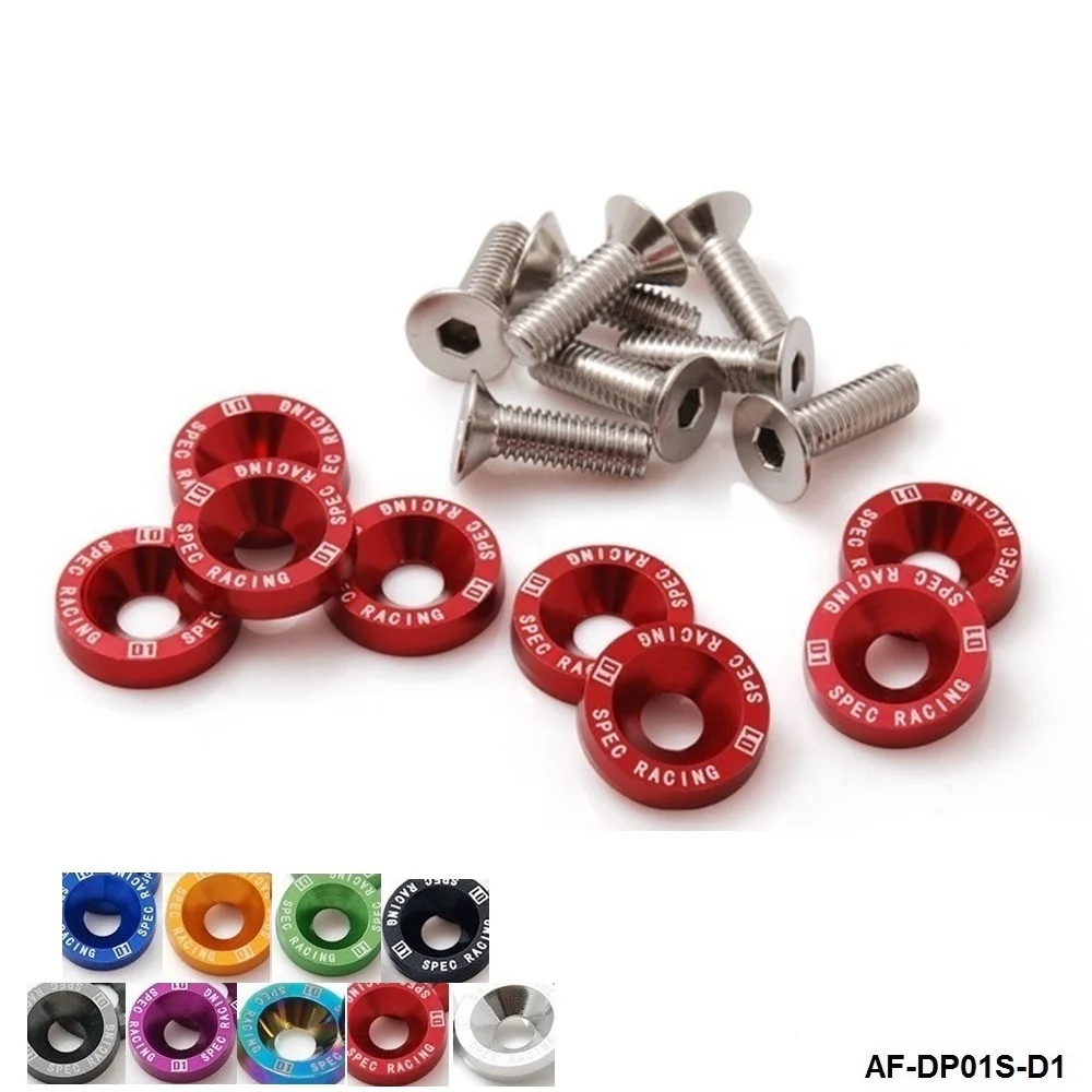 

8PCS M6 x 20MM Fender Bumper Washer Bolt Engine Bay Dress Up Kit Aluminum AF-DP01S-D1-ALBZ