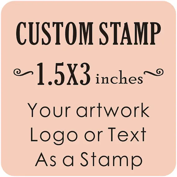 Custom Logo Stamp Business Card Personalized Stamp1.5x3 inches | Канцтовары для офиса и дома