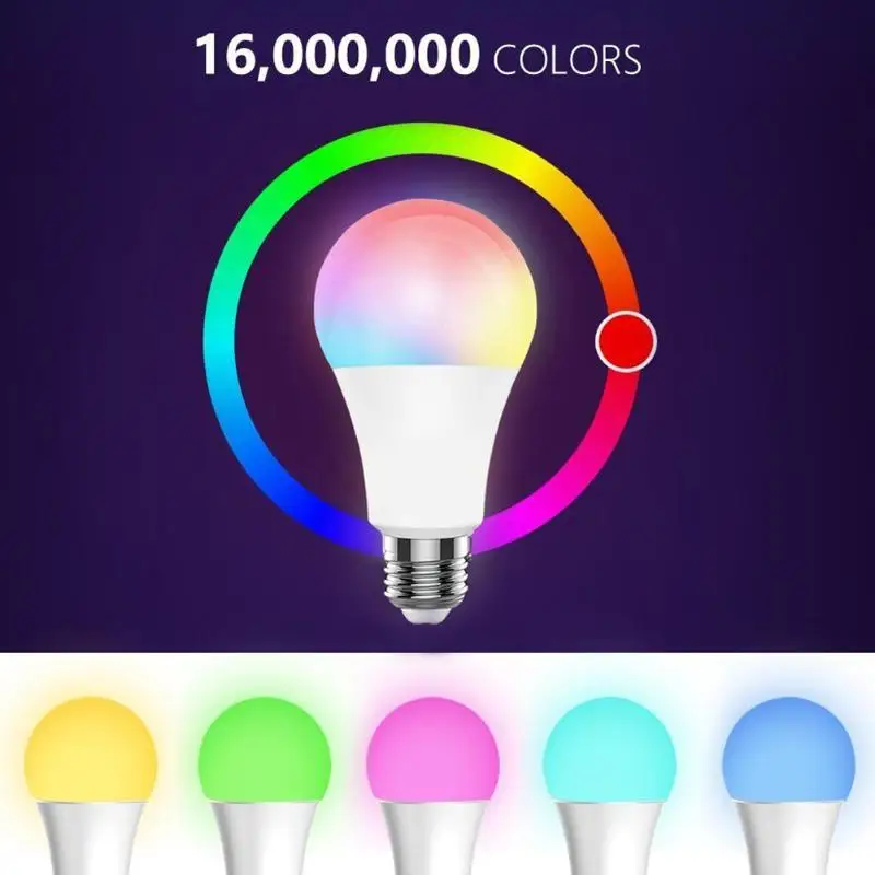 

7W Smart WiFi Light Bulb E27 RGBW Wireless Remote Control Home Bar Bulb