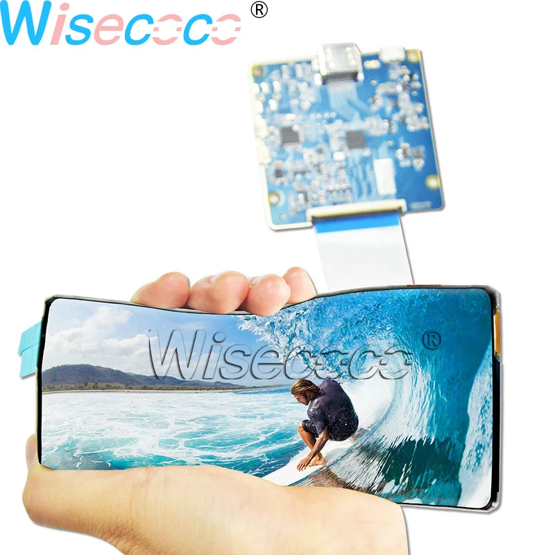 Wisecoco 6-дюймовый гибкий OLED 2160*1080 ЖК-экран 1 мм с HDMI на MIPI драйвер платы