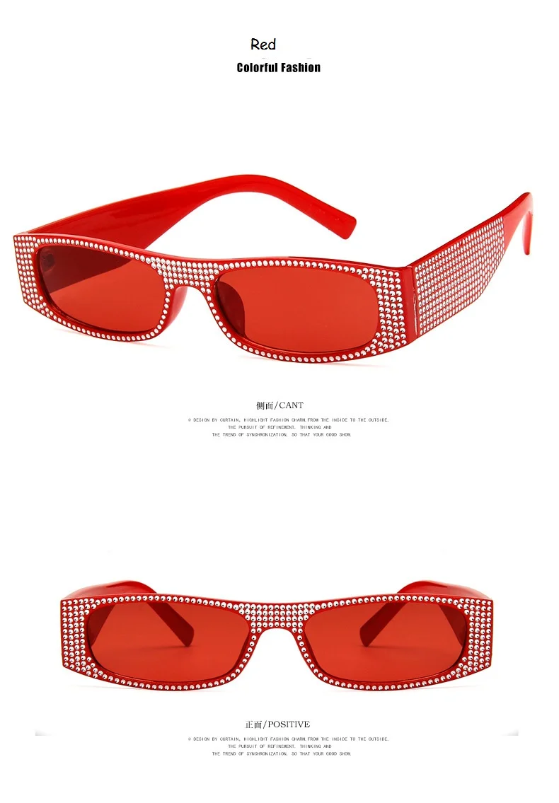 DCM алмазные маленькие квадратные солнцезащитные очки для женщин брендовые Солнцезащитные очки женские новые градиентные очки зеркальные очки UV400