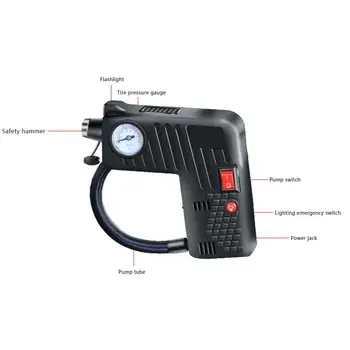 

Hot Universal Suitable For Emergency Situations Multi-Functional Car Air Pump Line Length 3M Electric 12V Portable Air Pump