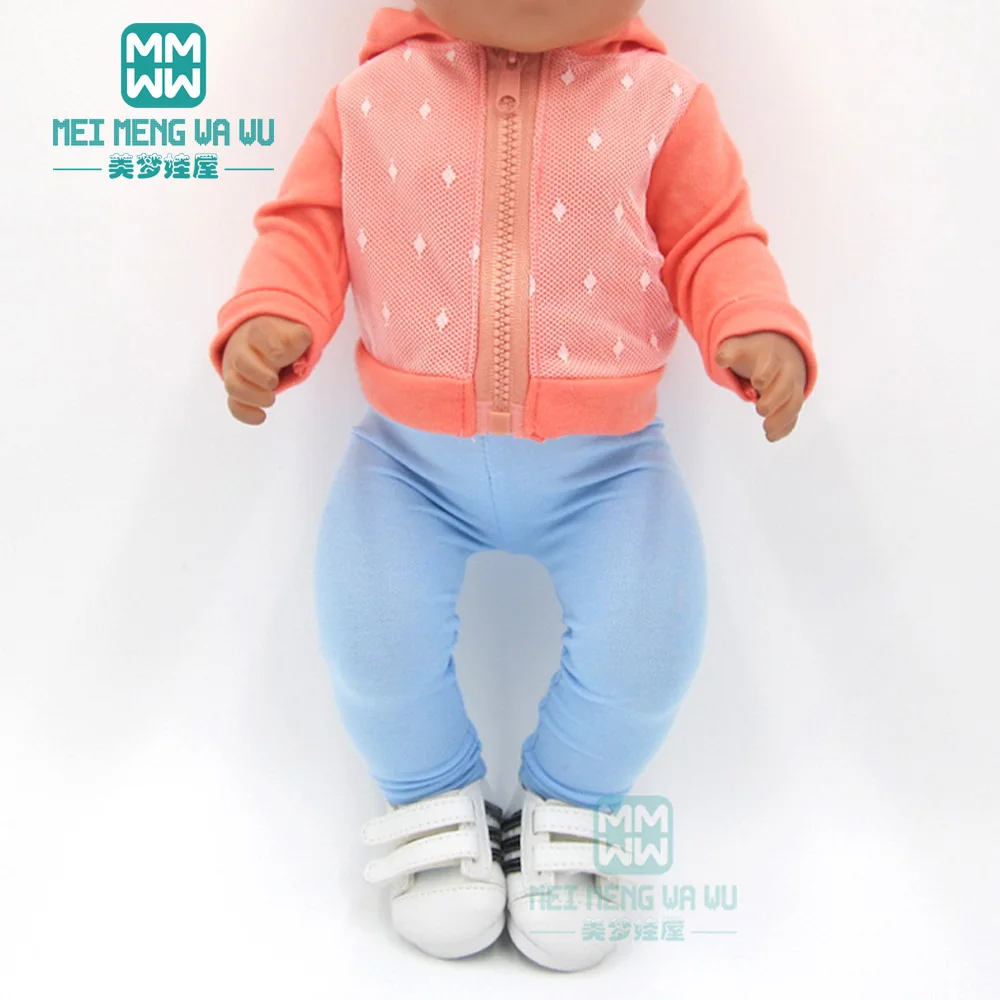 Детская Одежда для куклы, подходит для 43 см, аксессуары для куклы, модные спортивные и куртка для отдыха+ эластичные брюки