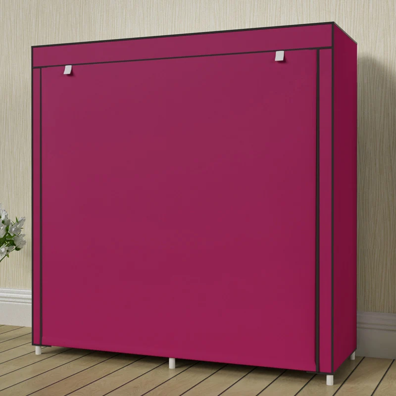 Simple stylish home double-row super-admission non-woven removable stainless steel free assembly multi-functional shoe cabinet