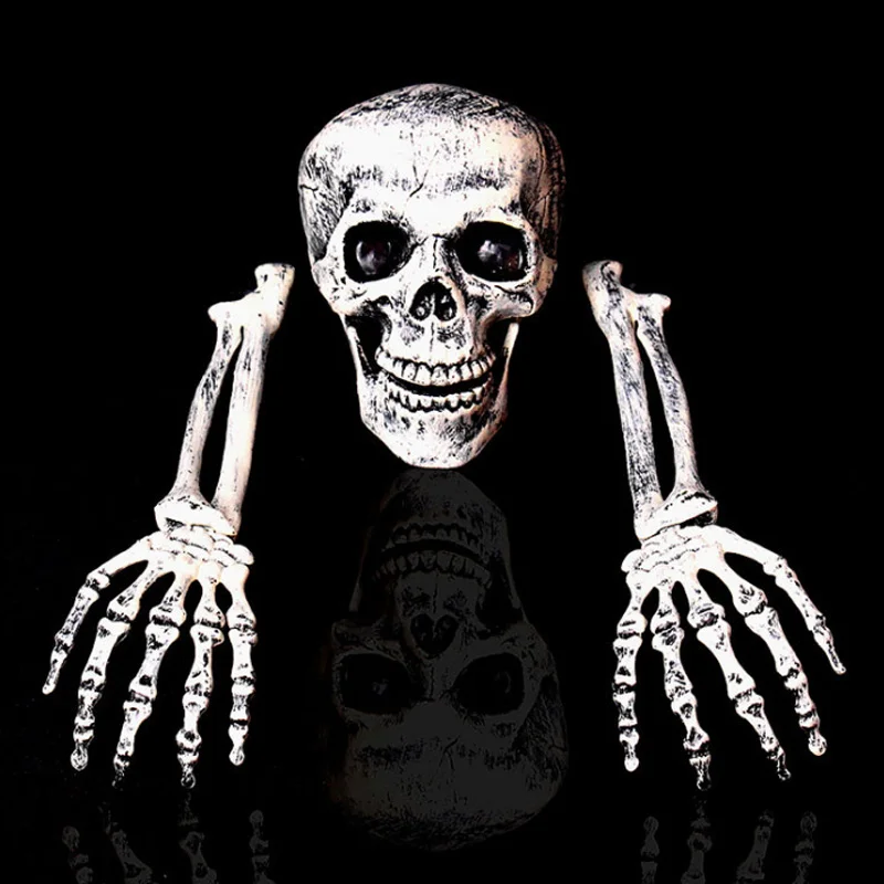 Cosplay&ware Skeleton Christmas Prop 100% Plastic Lifelike Human Bones Skull Figurine Horror Halloween Party Decoration -Cosplayware Store HTB1z RoXh2rK1RkSnhJq6ykdpXaa.jpg