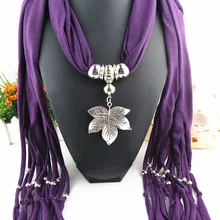 Сплав кленовые кисточки Шарфы с подвесками женские шали шарфы женские роскошные ювелирные изделия шарф