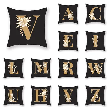 

26 Letters Pillowcase Cover for Couch Bedroom Living Room A to X 44*44cm 1Piece
