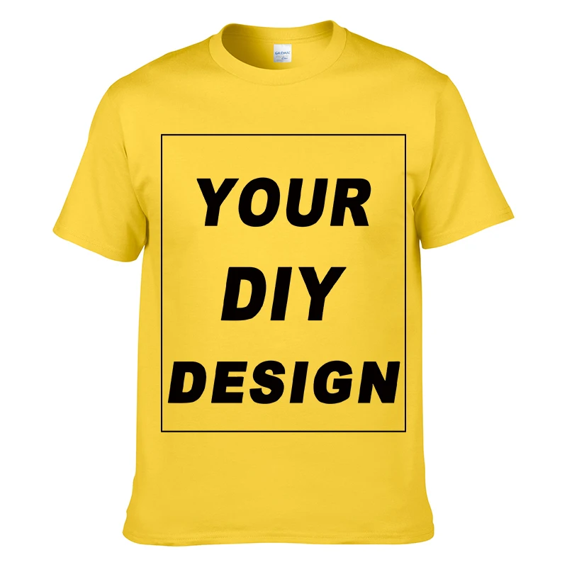 

Cool Customized Men's T Shirt Print Your Own Design DIY High Quality Cotton T-Shirt For Men Plus Size no glue print XS-3XL #02