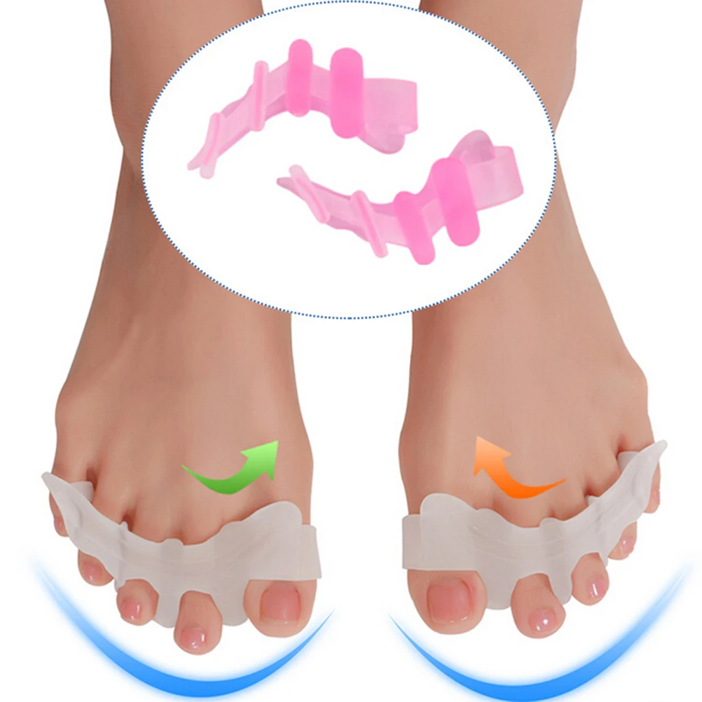 

1Pair Reusable Silicone Toe Separators Feet Gel Toe Separators Alignment Overlapping Toes Orthotics Hammer Toes Tool