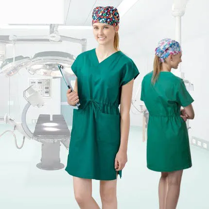 

New Arrival 100% Cotton Scrub Dress Cloth Medical Female Nurse Uniform Dress Operating Room Scrub Clothes Skirt Medical Cloth