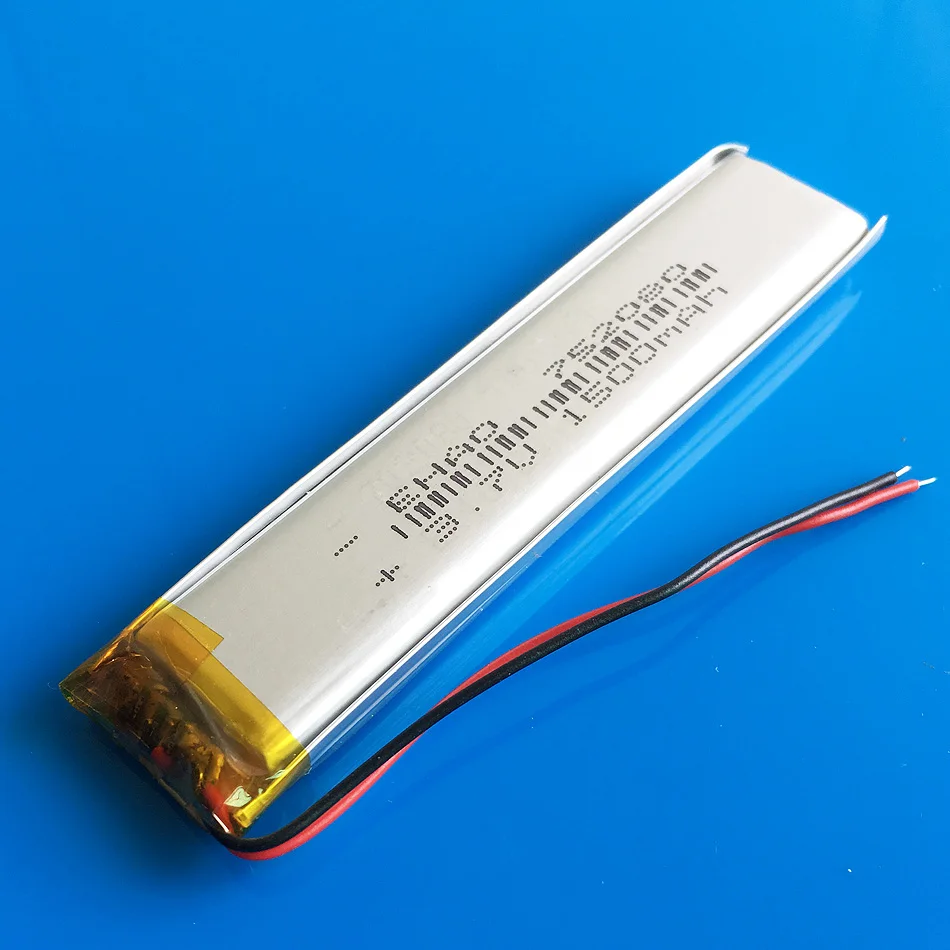 

752080 3.7V 1500mAh lipo polymer lithium lion rechargeable battery for GPS DVD Recorder headset e-book camera 7.5*20*80mm